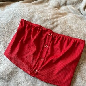 Nasty Gal red tube top size 6